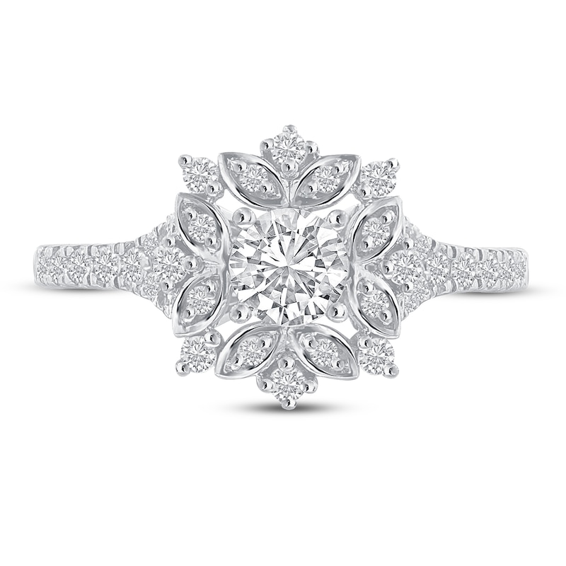 Main Image 3 of Diamond Engagement Ring 3/4 ct tw Round 14K White Gold