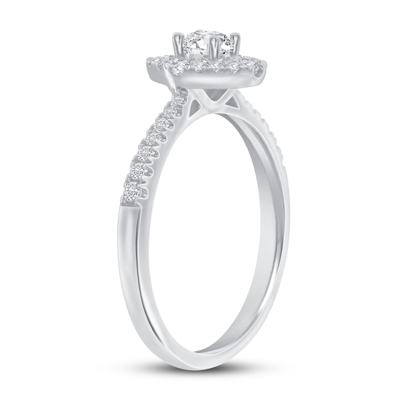 Main Image 2 of Diamond Engagement Ring 1/2 ct tw Round 14K White Gold