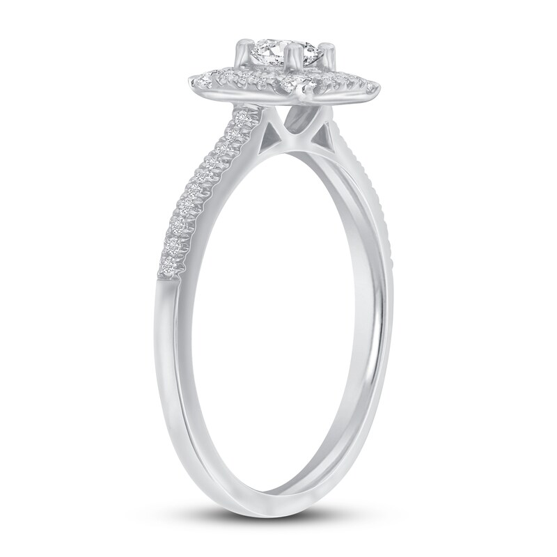 Diamond Engagement Ring 1/2 ct tw Round 14K White Gold