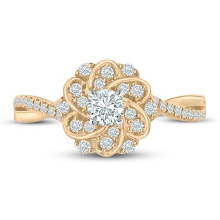 Diamond Engagement Ring 1/2 ct tw Round 14K Two-Tone Gold | Jared