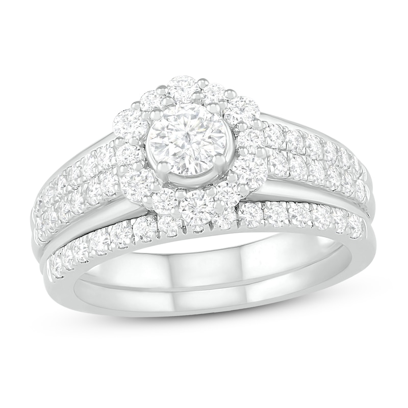Main Image 1 of Diamond Bridal Set 1 ct tw Round 14K White Gold