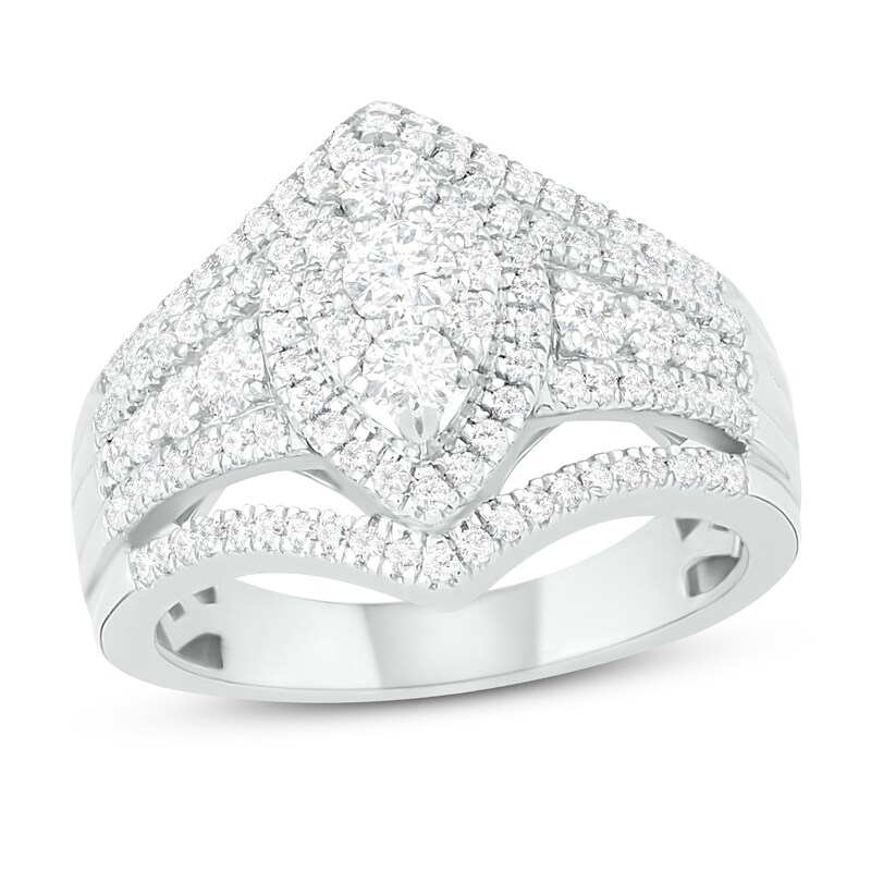 Main Image 1 of Diamond Engagement Ring 1 ct tw Round 14K White Gold