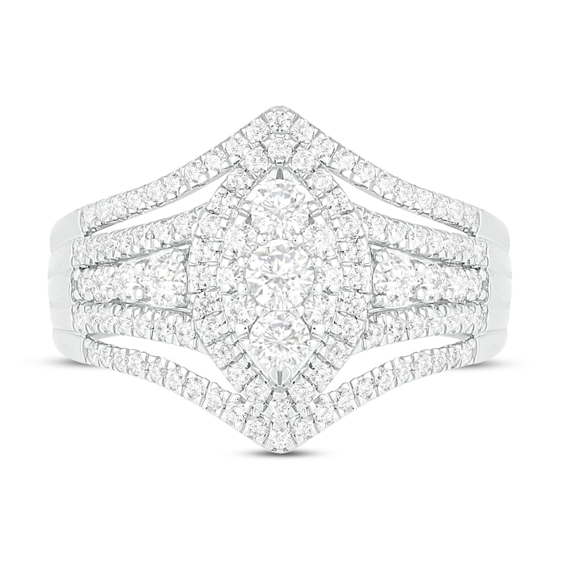 Main Image 2 of Diamond Engagement Ring 1 ct tw Round 14K White Gold