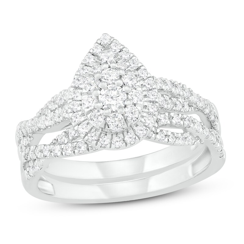 Diamond Bridal Set 3/4 ct tw Round 14K White Gold