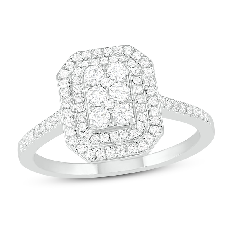 Diamond Engagement Ring 3/8 ct tw Round 14K White Gold