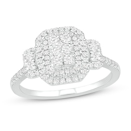 Diamond Engagement Ring 1/2 ct tw Round 14K White Gold