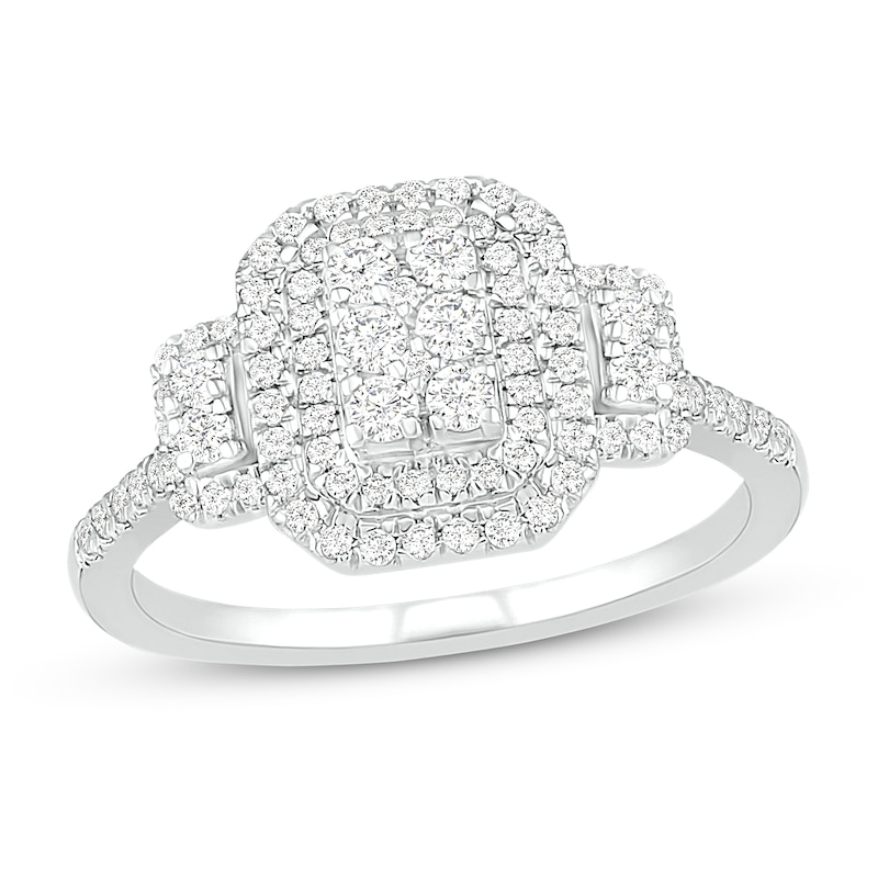 Main Image 1 of Diamond Engagement Ring 1/2 ct tw Round 14K White Gold