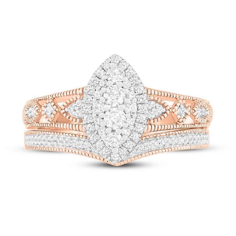 Main Image 2 of Diamond Bridal Set 1/2 ct tw Round 14K Rose Gold