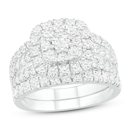 Diamond Bridal Set 1-3/4 ct tw Round 14K White Gold