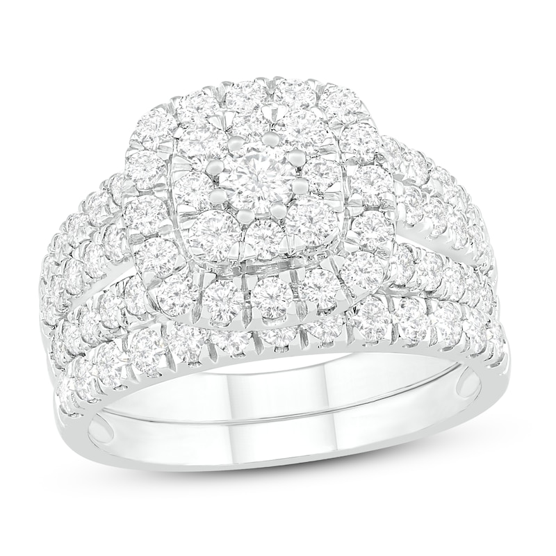 Main Image 1 of Diamond Bridal Set 1-3/4 ct tw Round 14K White Gold