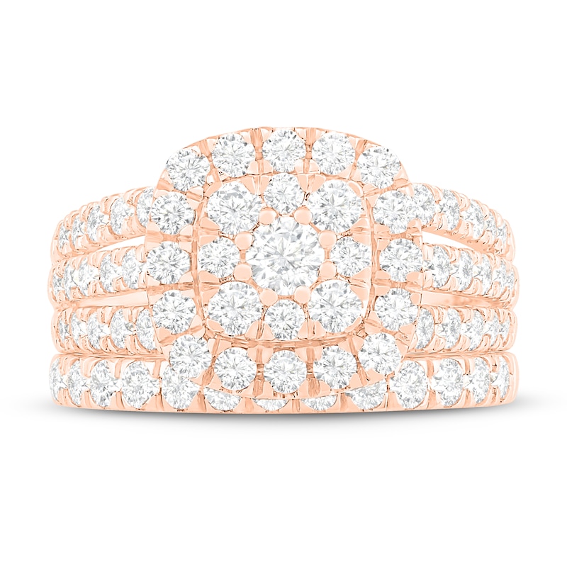 Main Image 2 of Diamond Bridal Set 1-3/4 ct tw Round 14K Rose Gold