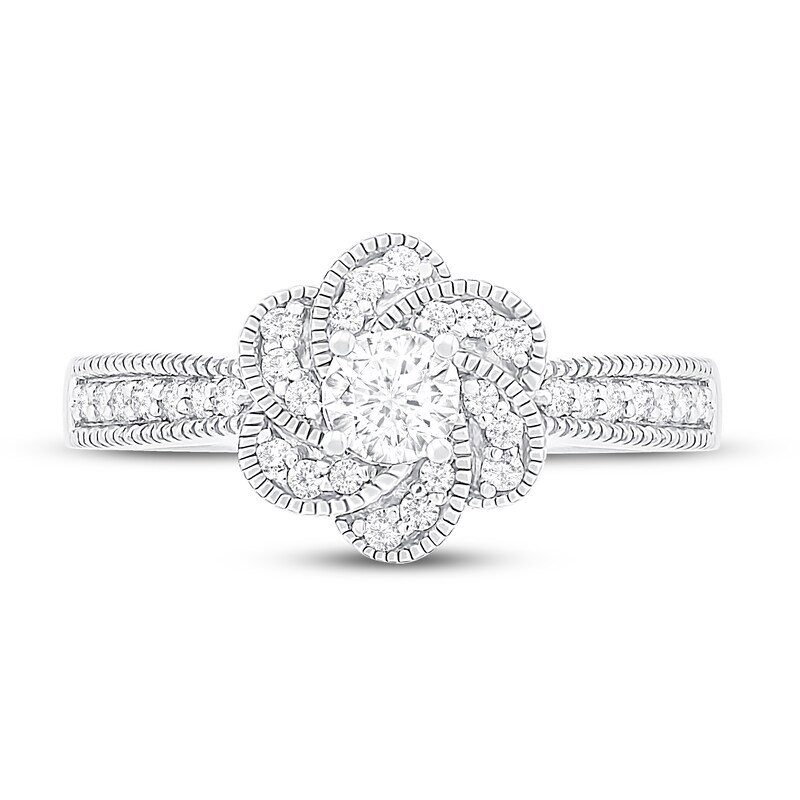 Main Image 2 of Diamond Engagement Ring 3/8 ct tw Round 14K White Gold