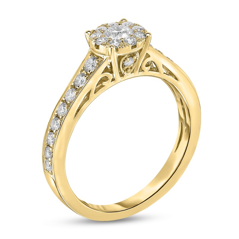 Main Image 2 of Diamond Ring 1/2 ct tw Round 14K Yellow Gold