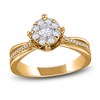 Thumbnail Image 0 of Diamond Engagement Ring 3/8 ct tw Round 14K Yellow Gold
