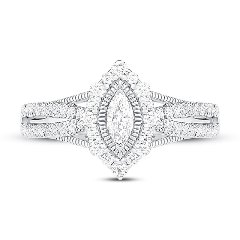 Main Image 2 of Diamond Engagement Ring 3/4 ct tw Round 14K White Gold