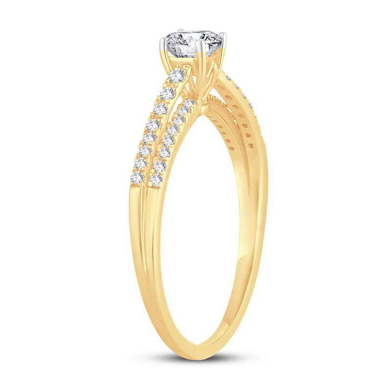 Main Image 2 of Diamond Engagement Ring 1/2 ct tw Round 14K Yellow Gold