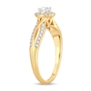 Thumbnail Image 2 of Diamond Engagement Ring 1/2 ct tw Round/Oval 14K Yellow Gold