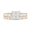 Thumbnail Image 3 of Diamond Bridal Set 1-1/2 ct tw Round/Princess/Baguette 14K Yellow Gold