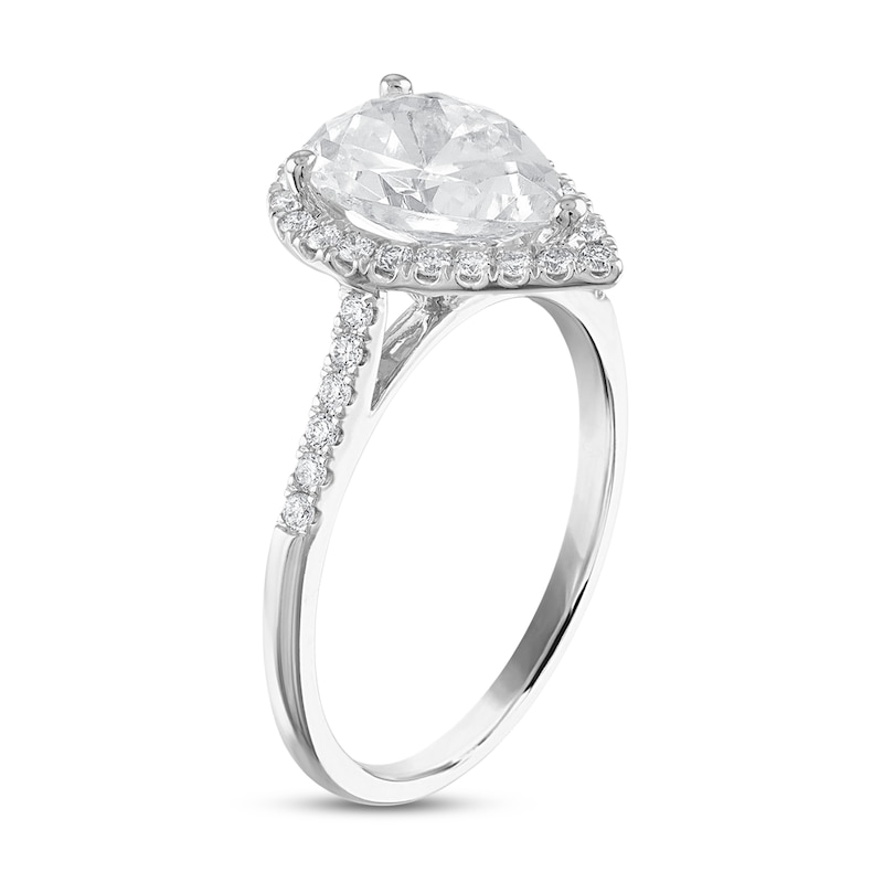 Diamond Engagement Ring 1-3/4 ct tw Pear-shaped 18K White Gold