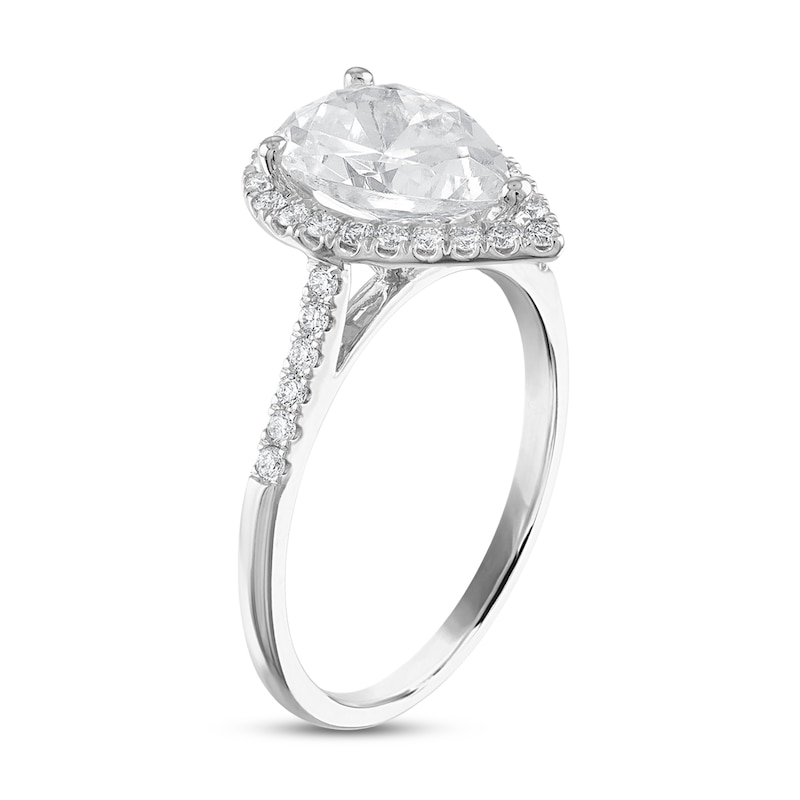 Main Image 2 of Diamond Engagement Ring 1-3/4 ct tw Pear-shaped 18K White Gold