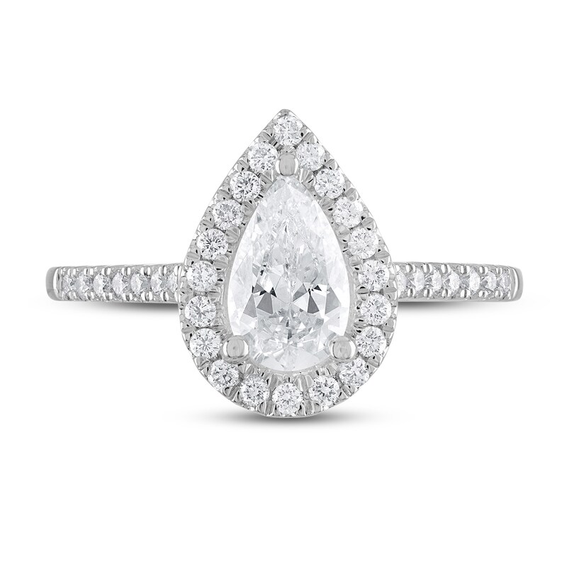 Main Image 3 of Diamond Engagement Ring 1-1/5 ct tw Pear-shaped 18K White Gold