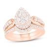 Thumbnail Image 1 of Diamond Bridal Set 7/8 ct tw Round 14K Rose Gold
