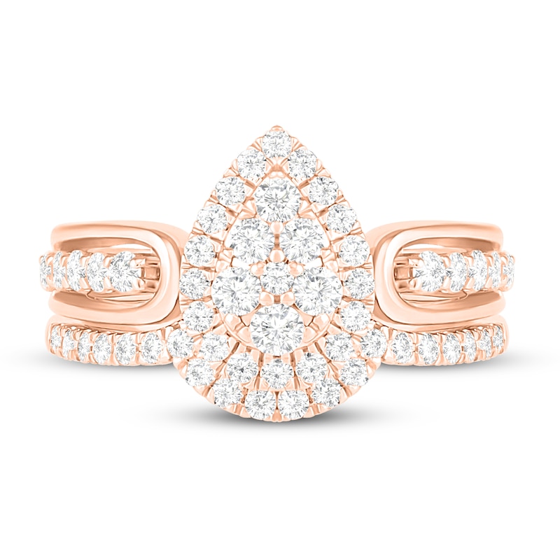 Main Image 2 of Diamond Bridal Set 7/8 ct tw Round 14K Rose Gold