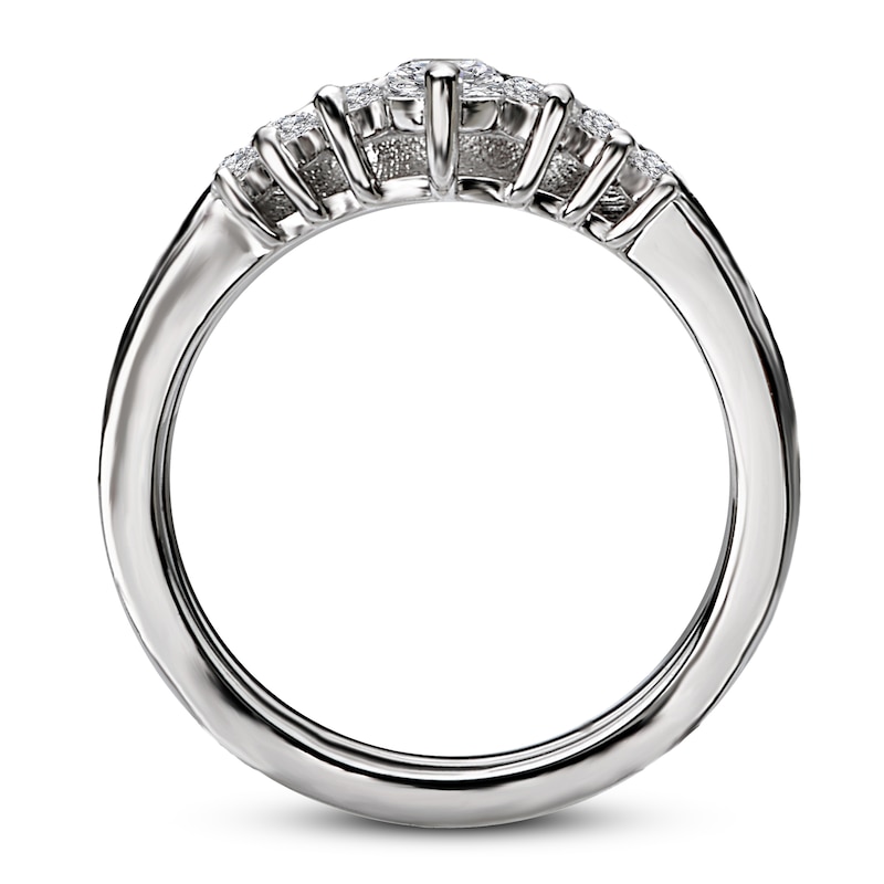 Diamond Anniversary Ring 3/8 ct tw Round 14K White Gold