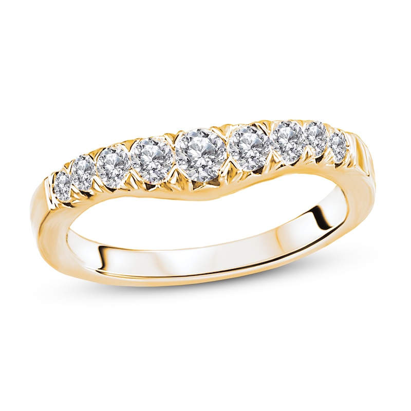 Main Image 1 of Diamond Anniversary Ring 1/2 ct tw Round 14K Yellow Gold