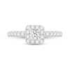 Thumbnail Image 2 of Diamond Engagement Ring 5/8 ct tw Princess/Round 14K White Gold