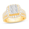 Thumbnail Image 1 of Diamond Engagement Ring 3 ct tw Princess/Round 14K Yellow Gold