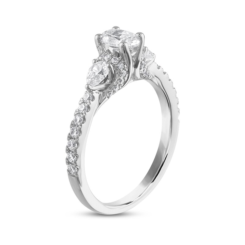 Main Image 2 of Diamond Engagement Ring 1 ct tw Pear-shaped/Oval 14K White Gold
