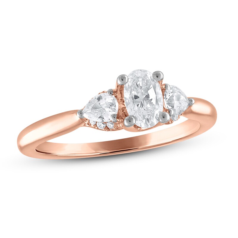 Main Image 1 of Diamond Engagement Ring 7/8 ct tw Pear-shaped/Oval 14K Rose Gold