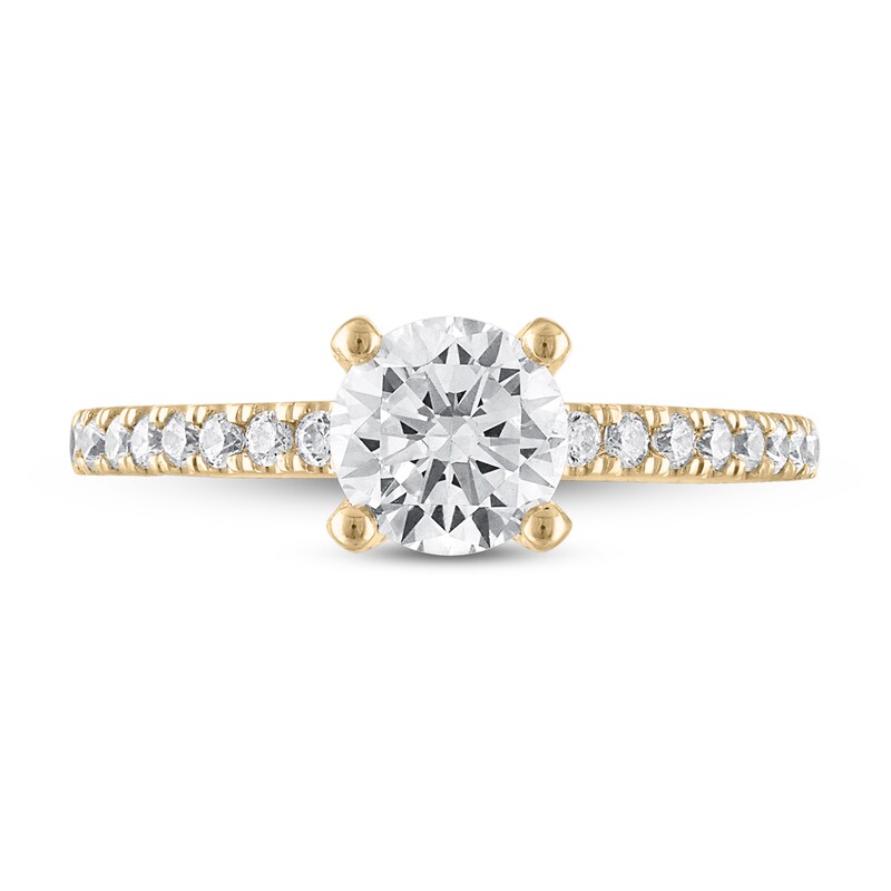 Main Image 3 of Diamond Engagement Ring 1-1/3 ct tw Round 14K Yellow Gold