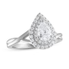 Thumbnail Image 1 of Diamond Engagement Ring 3/4 ct tw Pear-shaped/Round 14K White Gold