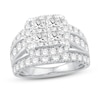 Diamond Engagement Ring 4 ct tw Princess/Round 14K White Gold
