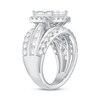 Diamond Engagement Ring 4 ct tw Princess/Round 14K White Gold