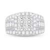 Diamond Engagement Ring 4 ct tw Princess/Round 14K White Gold