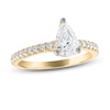 Thumbnail Image 1 of Diamond Engagement Ring 1-1/3 ct tw Pear-shaped/Round 14K Yellow Gold