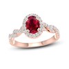 Thumbnail Image 1 of Natural Ruby Engagement Ring 1/3 ct tw Round 14K Rose Gold