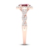 Thumbnail Image 4 of Natural Ruby Engagement Ring 1/3 ct tw Round 14K Rose Gold