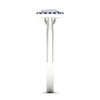 Thumbnail Image 4 of Diamond & Natural Blue Sapphire Engagement Ring 1/4 ct tw Emerald-cut 14K White Gold