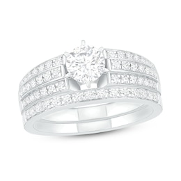 Diamond Bridal Set 7/8 ct tw Round 14K White Gold