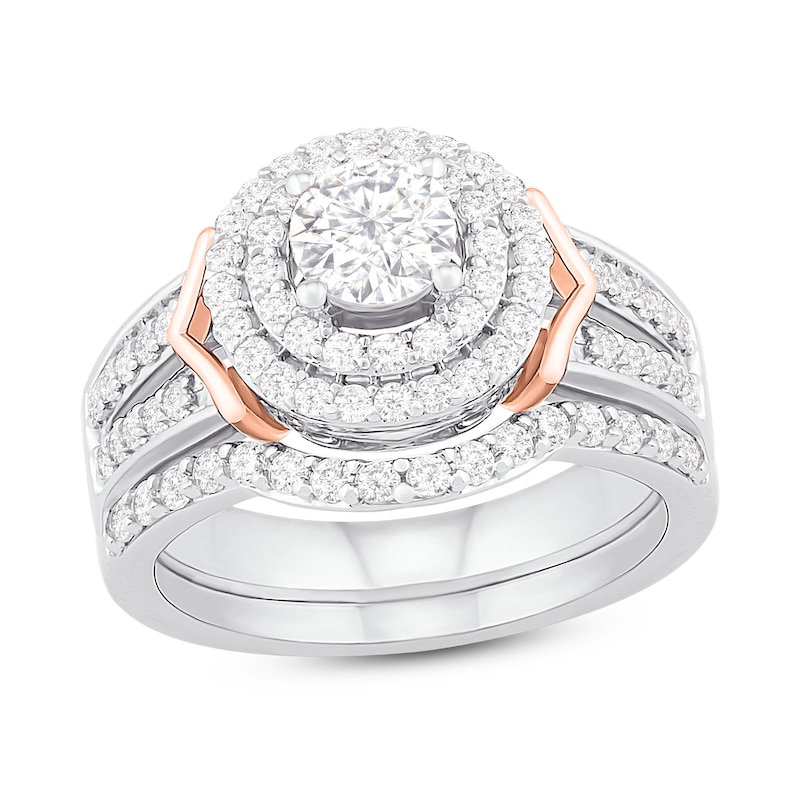 Main Image 1 of Diamond Bridal Set 1 ct tw Round 14K Two-Tone Gold