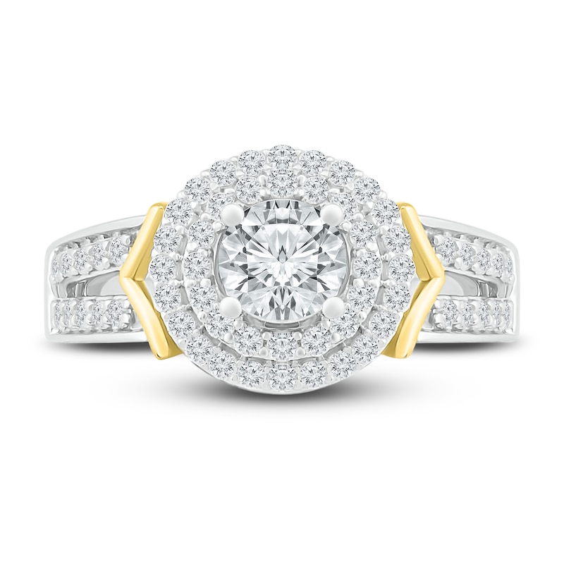 Main Image 5 of Diamond Bridal Set 1 ct tw Round 14K Two-Tone Gold