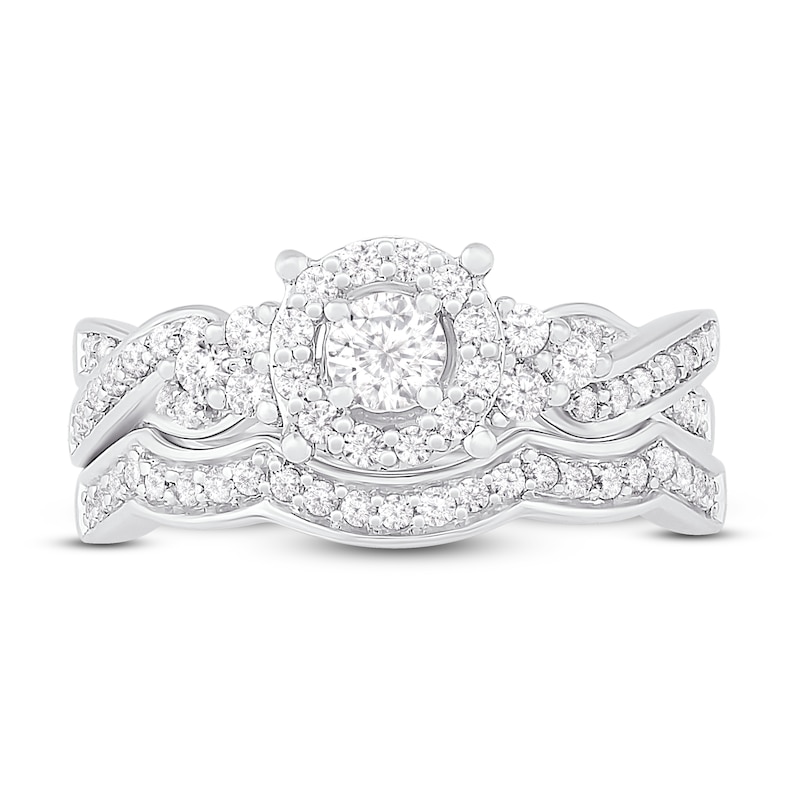 Main Image 2 of Diamond Bridal Set 1/2 ct tw Round 14K White Gold