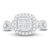 Thumbnail Image 3 of Diamond Engagement Ring 1-1/3 ct tw Round/Princess 14K White Gold