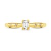 Thumbnail Image 3 of Diamond Engagement Ring 1/3 ct tw Round/Emerald 14K Yellow Gold
