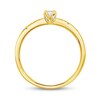 Thumbnail Image 4 of Diamond Engagement Ring 1/3 ct tw Round/Emerald 14K Yellow Gold