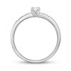 Thumbnail Image 4 of Diamond Engagement Ring 1/3 ct tw Round/Emerald 14K White Gold